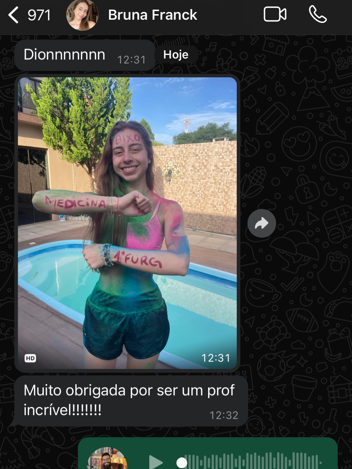 Bruna Franck — aprovada em Medicina na FURG