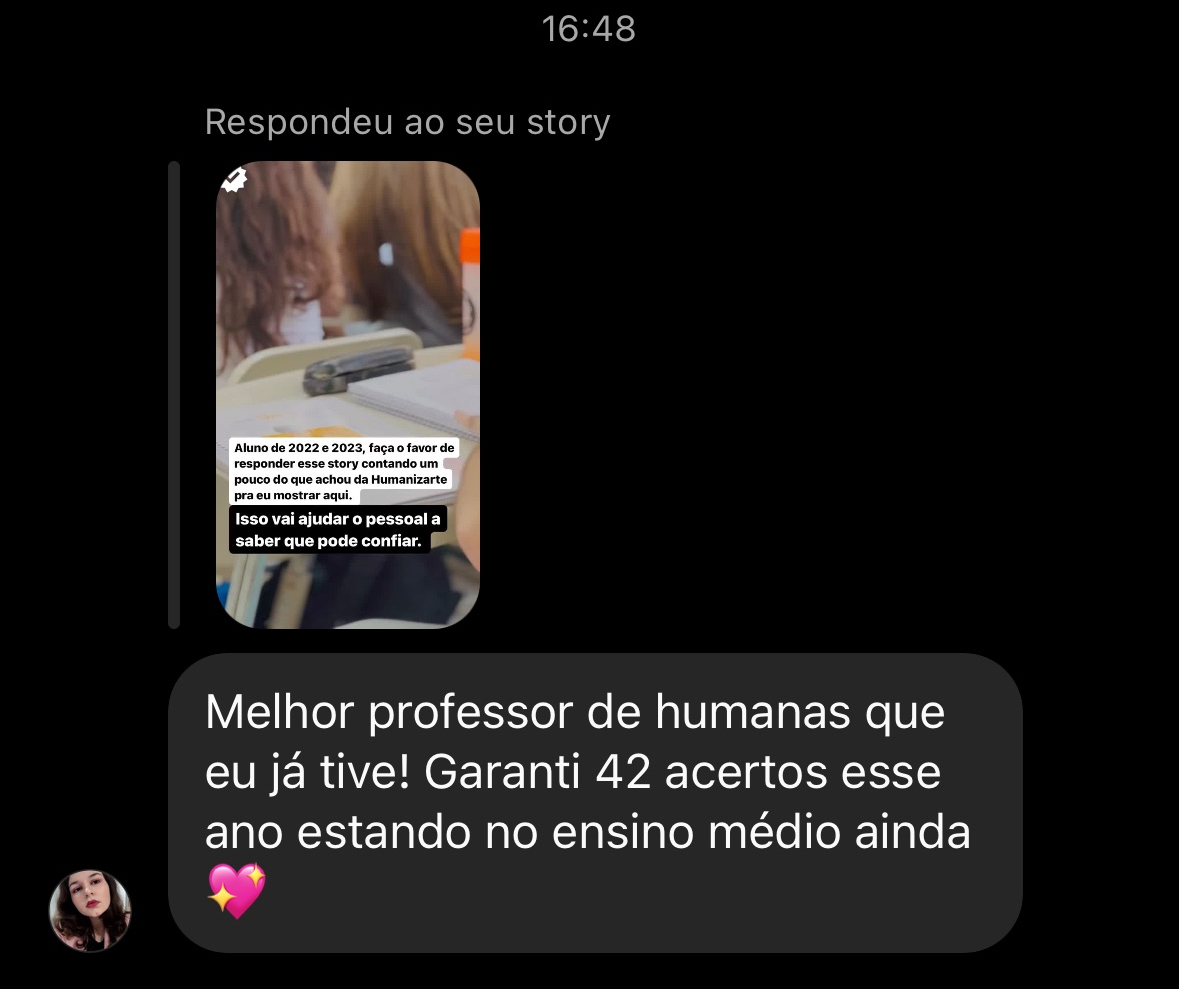 Aluna aprovada — depoimento sobre o curso