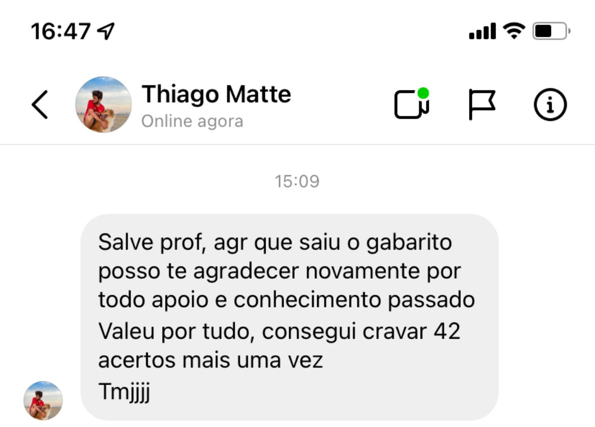 Thiago Matte — 42 acertos em humanas